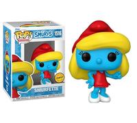 Funko Puffetta pop + protettore: The Smurfs Pop! Figura in vinile animazione TV (set regalo da collezione in bundle con custodia protettiva del marchio ToyBop) (Puffetta Red Dress Chase)