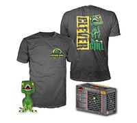 FUNKO - Set Figura Pop & tee Jurassic Park Velociraptor Exclusive Bambole azione, Multicolore (136835)