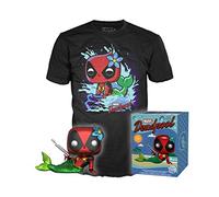 Funko- Set Figura Pop & Tee Marvel Deadpool Mermaid Exclusive Taglia L Disney Playsets, Solido, Multicolore, 889698340359