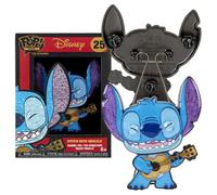 Funko Large Pop! Enamel Pin Disney: Lilo And Stitch - Stitch With Ukulele - Disney: Lilo & Stitch Spille Smaltate - Spilla da Collezione Carina - per gli Zaini & Borse - Idea Regalo