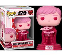 Funko Star Wars Valentine Luke Con Grogu Action Figure Pop Vinyl Rosa 3.75"