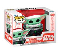 Funko Statuetta Di Grogu Con Cappello Di Babbo Natale Nel Passeggino Star Wars