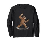 Funky Bigfoot in scarpe da ginnastica che colpisce una posa di danza Maglia a Manica