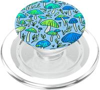 Funky Blue Fungo Modello Wild Beautiful Nature Funghi PopSockets PopGrip per MagSafe