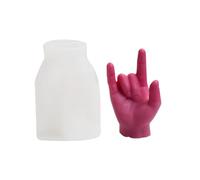 Funky Candles - Candele alte in silicone, per fai da te, creative, a forma di dito, design unico, modello di candelabro, decorazione in resina sottile (B, taglia unica)