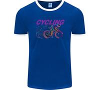 Funky Cycling Cyclist Bicycle Bike Cycle Uomo Ringer T-Shirt FotL