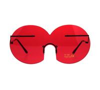 Funky Divertimento Sole Oversize Scudo Rotondo senza Montatura Unico Moda Shades