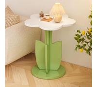 Funky Flower Shaped Sofa Side Table, Floral Accent Center Table with Thickened Wood Top, Playful Modern End Tables for Bedroom,Living Room or Reading Nook