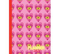 Funky Heart Planner 2026: Groovy Pink Daily Notebook Schedules for 12 month calendar with Large paper pad 8.5"x11" - 100 Pages, for teens girls and adult