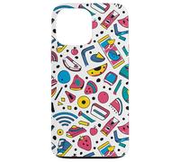 Funky Icons Retro anni '80 90 sfondo bianco Pop Art Design Custodia per iPhone 13 Pro Max