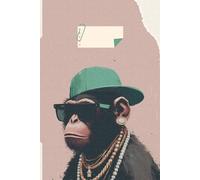 Funky Monkey Notebook: 120 Pages, 6 x 9 Inches for Cool Minds: Chic Primate Design with Durable Grid Paper