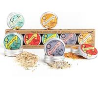 Funky Ouma Set regalo multiuso spezie BBQ Rub - 5 mini barattoli gourmet da 150 g, idea regalo per uomini, spezie naturali sudafricane, sale himalaya braai