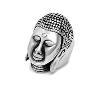 Funky Rings, Anello a Fascia Argento Donna Acciaio Inossidabile Taglia 15 34.3mm Budda Engraved Regalo per Madre Graduation Gioielli