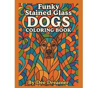 Funky Stained Glass Dogs Coloring Book