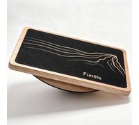 FunLife Mini Balance Board in legno, per equilibrio, coordinazione e home office, antiscivolo, 43 x 33 cm, fino a 159 kg