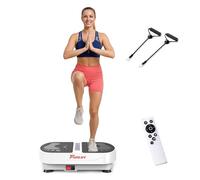 Funlife Piastra vibrante da 120 kg, 180 livelli, 5 programmi e manuale, Bluetooth e altoparlante, piastra fitness con corde per allenamento di tutto il corpo