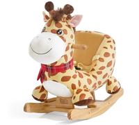 FUNLIO Cavallo a dondolo giraffa per bambini dai 6 mesi ai 3 anni, giocattolo divertente e vivace per bambini, peluche a forma di animale a dondolo, facile da montare, certificato CPC e CE.