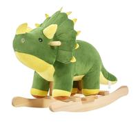 FUNLIO Dinosaur Baby Rocking Horse per Bambini 1-3 Anni, Triceratopo a Dondolo Peluche Verde Potente e Carino, Cavalcabile Dinosauri a Dondolo, Facile da Montare