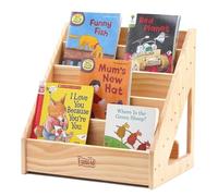 FUNLIO Libreria Montessori per Bambini da 1 a 5 Anni, Libreria Frontale con Maniglia e Dispositivo Antiribaltamento, Libreria in Pino Premium, per Bambini per Aula, Approvato CE e CPC