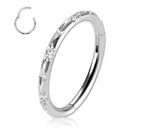 FUNLMO 20G 18G 16G 12G naso anello cerchio conchiglia Rook Daith Helix trago Piercing gioielli 316L cartilagine orecchino conchiglia orecchino anello setto gioielli pancia labbro anello anello 5 mm a