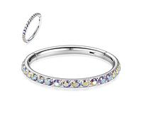 FUNLMO 20G 18G 16G 12G naso anello cerchio conchiglia Rook Daith Helix trago Piercing gioielli 316L cartilagine orecchino conchiglia orecchino anello setto gioielli pancia labbro anello anello 5 mm a