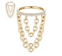 FUNLMO 20G 18G 16G 12G naso anello cerchio conchiglia Rook Daith Helix trago Piercing gioielli 316L cartilagine orecchino conchiglia orecchino anello setto gioielli pancia labbro anello anello 5 mm a
