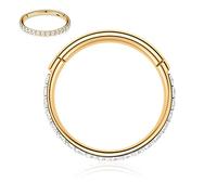 FUNLMO 20G 18G 16G 12G naso anello cerchio conchiglia Rook Daith Helix trago Piercing gioielli 316L cartilagine orecchino conchiglia orecchino anello setto gioielli pancia labbro anello anello 5 mm a