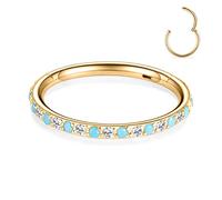 FUNLMO 20G 18G 16G 12G naso anello cerchio conchiglia Rook Daith Helix trago Piercing gioielli 316L cartilagine orecchino conchiglia orecchino anello setto gioielli pancia labbro anello anello 5 mm a