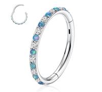 FUNLMO 20G 18G 16G 12G naso anello cerchio conchiglia Rook Daith Helix trago Piercing gioielli 316L cartilagine orecchino conchiglia orecchino anello setto gioielli pancia labbro anello anello 5 mm a
