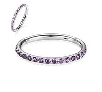 FUNLMO 20G 18G 16G 12G naso anello cerchio conchiglia Rook Daith Helix trago Piercing gioielli 316L cartilagine orecchino conchiglia orecchino anello setto gioielli pancia labbro anello anello 5 mm a