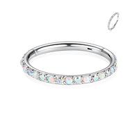 FUNLMO 20G 18G 16G 12G naso anello cerchio conchiglia Rook Daith Helix trago Piercing gioielli 316L cartilagine orecchino conchiglia orecchino anello setto gioielli pancia labbro anello anello 5 mm a