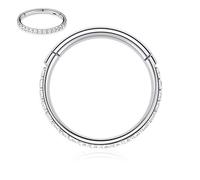 FUNLMO 20G 18G 16G 12G naso anello cerchio conchiglia Rook Daith Helix trago Piercing gioielli 316L cartilagine orecchino conchiglia orecchino anello setto gioielli pancia labbro anello anello 5 mm a