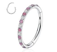 FUNLMO 20G 18G 16G 12G naso anello cerchio conchiglia Rook Daith Helix trago Piercing gioielli 316L cartilagine orecchino conchiglia orecchino anello setto gioielli pancia labbro anello anello 5 mm a