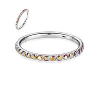 FUNLMO 20G 18G 16G 12G naso anello cerchio conchiglia Rook Daith Helix trago Piercing gioielli 316L cartilagine orecchino conchiglia orecchino anello setto gioielli pancia labbro anello anello 5 mm a