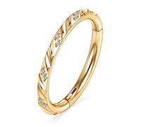FUNLMO 20G 18G 16G 12G naso anello cerchio conchiglia Rook Daith Helix trago Piercing gioielli 316L cartilagine orecchino conchiglia orecchino anello setto gioielli pancia labbro anello anello 5 mm a