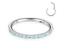FUNLMO 20G 18G 16G 12G naso anello cerchio conchiglia Rook Daith Helix trago Piercing gioielli 316L cartilagine orecchino conchiglia orecchino anello setto gioielli pancia labbro anello anello 5 mm a