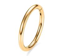 FUNLMO G23 - Anello da naso incernierato in titanio da 20 G, 18 G, 16 G, 14 G, senza cuciture, per naso, setto, conchiglia, cartilagine, elice, trago, lobo da 6 mm a 14 mm, Metallo, Nessuna pietra