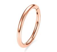 FUNLMO G23 - Anello da naso incernierato in titanio da 20 G, 18 G, 16 G, 14 G, senza cuciture, per naso, setto, conchiglia, cartilagine, elice, trago, lobo da 6 mm a 14 mm, Metallo, Nessuna pietra