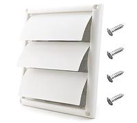 Funmit Copertura per bocchetta di ventilazione da parete esterna, 15,2 cm, per bocchetta dell'aria e asciugacapelli, colore bianco