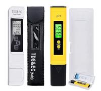 Funmo Tester Qualità Acqua, PH TDS EC e Temperatura 4 in 1 Set, PHmetro digitale ad alta precisione, TDS&EC Tester di temperatura Conduttivimetro per acqua potabile, piscina, acquario