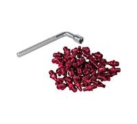 Funn 6mm Street Pin per Pedali Python, Ripper e Mamba, 50 pezzi di M4 x 6mm Street Pins con una chiave a bussola da 4mm (rosso)