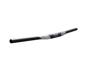 Funn Full On Manubrio Riser, Morsetto 31.8mm, Largo 810mm, Rise 7mm (Nero) | lega AL6061 triplo spessore, backsweep corto, finitura anodizzata sabbiata, per trail, enduro, MTB, BMX e strada