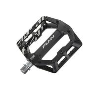 Funn Funndamental Pedali Flat MTB, Piattaforma Larga, Asse CrMo (Nero)