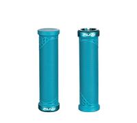 Funn Hilt JR Impugnature per Manubrio Mountain Bike con Morsetto Singolo a Bloccaggio, Impugnature Bloccanti per Manubrio da Bicicletta con Diametro Interno di 19 mm, Impugnature Brevi (Turchese)