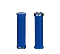 Funn Hilt JR Impugnature per Manubrio Mountain Bike con Morsetto Singolo a Bloccaggio, Impugnature Bloccanti per Manubrio da Bicicletta con Diametro Interno di 19 mm, Impugnature Brevi (Blu)