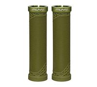 Funn Hilt Manopole per Mountain Bike con sistema di bloccaggio semplice, leggere ed ergonomiche, con un diametro interno di 22 mm, manopole uniche per manubrio con motivo (Verde Oliva)