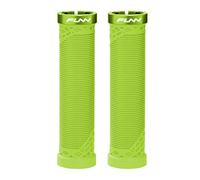 Funn Hilt Manopole per Mountain Bike con sistema di bloccaggio semplice, leggere ed ergonomiche, con un diametro interno di 22 mm, manopole uniche per manubrio con motivo (Verde)