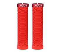 Funn Hilt Manopole per Mountain Bike con sistema di bloccaggio semplice, leggere ed ergonomiche, con un diametro interno di 22 mm, manopole uniche per manubrio con motivo (Rosso)