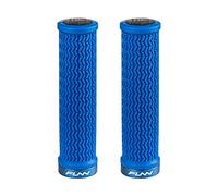 Funn Holeshot Manopole per Mountain Bike con Chiusura Singola, Diametro Interno di 22 mm, Manopole per Manubrio di Bicicletta Resistenti alle Estremità Indurite (Blu)