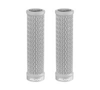 Funn Holeshot Manopole per Mountain Bike con Chiusura Singola, Diametro Interno di 22 mm, Manopole per Manubrio da Bici Resistenti con Estremità Indurite (Grigio)